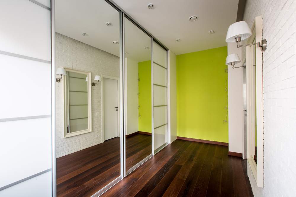 Sliding Mirror Door in Hallway